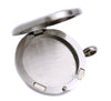 Stainless Steel Perfume Box Necklace Ornament Round Lotus Hollow Aromatherapy Essential Oil Pendant